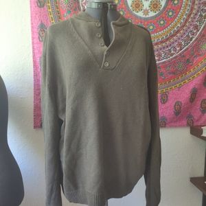Olive Button Sweater